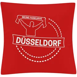 multifanshop Kissenbezug - Düsseldorf - Meine Fankurve - Druck weiß - Kissen