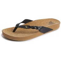 Reef Cushion Court Twist Flipflop, Black, 40.5 EU