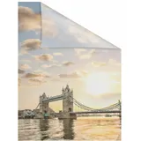 Lichtblick Fensterfolie Tower Bridge 1 St., blickdicht, strukturiertKlebepunkte, selbstklebend, Sichtschutz orange B/L: ca. 50x100 cm