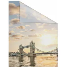 Lichtblick Fensterfolie Tower Bridge 1 St., blickdicht, strukturiertKlebepunkte, selbstklebend, Sichtschutz orange B/L: ca. 50x100 cm