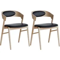 Hammel Furniture Holzstuhl Findahl by Hammel Springer Leder beige 2er Set