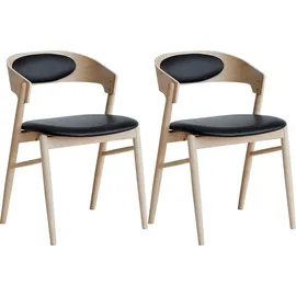 Hammel Furniture Holzstuhl Findahl by Hammel Springer Leder beige 2er Set