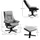 Homcom Relaxsessel Mikrofaser 78 x 109 x 82,5 cm Grau mit Hocker