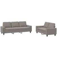 VidaXL 2-tlg. Sofagarnitur Taupe Stoff