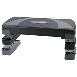 RAMROXX Fitness Stepboard Schwarz/Grau 80x30cm