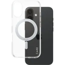 Panzer Glass iPhone 16 Silikon Case Transparent silber