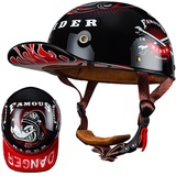 Motorrad Halbschalen Halbhelm Halbschalenhelm Baseballmütze-Helm Baseball Cap Motorradhelm Mit ECE-Zulassung Cruiser Chopper Scooter Helm Für Bike Cruiser Chopper Moped Scooter