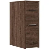 vidaXL Badschrank Schmal mit Rollen Braun