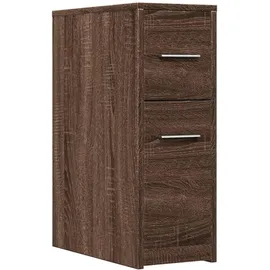 vidaXL Badschrank Schmal mit Rollen Braun