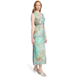 Cartoon Midikleid Grün/Violett 44