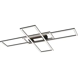 LEUCHTEN DIREKT Deckenleuchte "ASMIN", schwarz, B:29cm L:99cm, Lampen