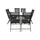 Möbel Kraft Gartenmöbel Set 7-tlg. Schwarz