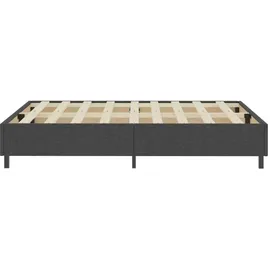 vidaXL Boxspringbett Dunkelgrau Stoff 160x200 cm