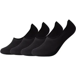 Füßlinge CAMANO, Herren, Gr. 39 (42), schwarz, Baumwollmischung, unifarben, elastisch, Socken, mit Silikonstreifen für sicheren Halt