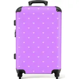 NoBoringSuitcases.com NoBoringSuitcases.com® Handgepäck, Hartschalenkoffer mit TSA Schloss, Trolley, Reisekoffer, Carry on, Rollkoffer, Klein oder Mittelgroß Lila