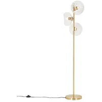 QAZQA Art-Deco-Stehlampe Gold mit Glas 3-flammig - Ayesha