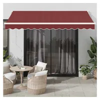 vidaXL Markise Automatisch 350 x 250 cm burgunderrot