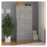 vidaXL Kleiderschrank Betongrau 80x52x180 cm Holzwerkstoff