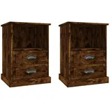 vidaXL Nachtschrank 2 Stk. 43 x 36 x 60 cm Braun