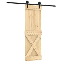 VidaXL Schiebetür mit Beschlag 70x210 cm Massivholz Kiefer