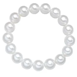 Yokoamii Perlen-Armband aus Metall-Legierung in Silber mit Muschelkernperle Armbänder & Armreife   Damen 