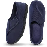Git-up Diabetiker Hausschuhe Schuhe für Männer Arthritis Ödem Verstellbare Verschluss Memory Foam Hausschuhe, Blue 14 - 47 EU