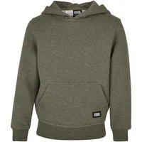 URBAN CLASSICS Basic Melange Kapuzenpullover Dark Green Melange 110-116 cm