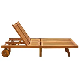 vidaXL Doppel-Sonnenliege 115 x 65 x 85 cm Braun