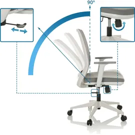 HJH Office PROFONDO ECO W Netzstoff Grau