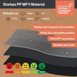 Winza Premium Schutzhülle 225 x 150 x 95 cm Grau