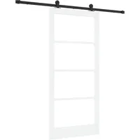 Maison Exclusive - Schiebetür Orkdal Weiß Und Schwarz 93 X 202 Cm