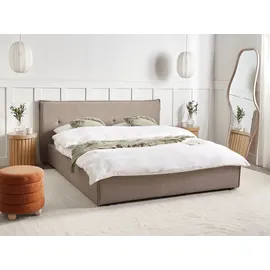 Beliani Polsterbett 160 x 200 cm Taupe