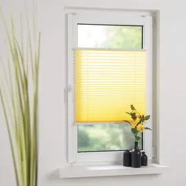 LIEDECO Klemmfix Plissee verspannt 60 x 150 cm gelb
