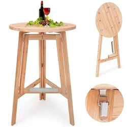 Casaria Stehtisch Bistrotisch Klappbar Holz 78x111cm