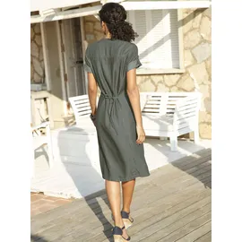 Casual Looks Etuikleid Unifarben Hellkhaki 52