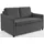 Atlantic Home Collection Schlafcouch Cord 2-Sitzer Grau