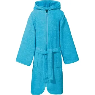 Erwin Müller Frottier Kinder-Kapuzenbademantel in türkis | Gr.: 86/92
