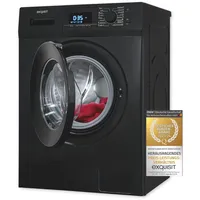 Exquisit Waschmaschine WA9214-340A anthrazit | 9 kg Fassungsvermögen | Energieeffizienzklasse A | 16 Waschprogramme | Kindersicherung | Startzeitvorwahl
