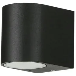 Licht-Erlebnisse Außenwandleuchte AALBORG Schwarz Downlight IP44 Moderne Wandlampe Garten Haus Balkon, CX120217R