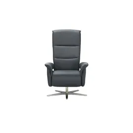 Wohnwert Relaxsessel Mira Leder 81 x 119 x 93 cm Blau mit Relax-Funktion