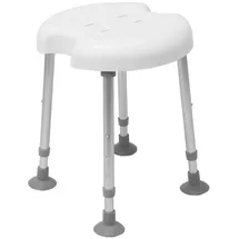 DRIVE Duschhocker Delphi 2 Plus grau mit zwei Hygieneausschnitten