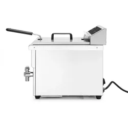 Hendi Fritteuse mit Induktion Ablasshahn und 8 Liter digital aus Edelstahl