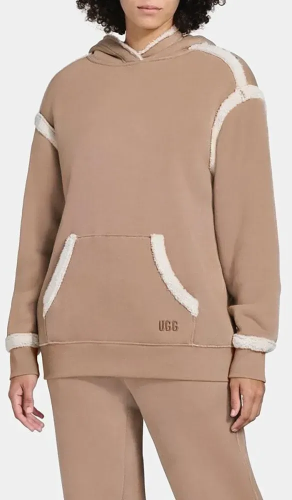 Kapuzensweatshirt »W JOANNE FLUFF FLEECE HOODIE«, mit Plüsch-Besatz, Gr. XS (34), CHESTNUT HEATHER, , 89898515-XS