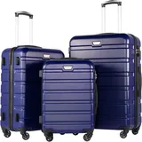 LuxusKollektion COOLIFE Hartschalen-Koffer Trolley Rollkoffer Reisekoffer Handgepäck TSA-Schloss 4 Rollen