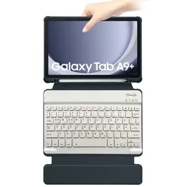 Lobwerk 3in1 Set Tastatur für Galaxy Tab A9+ Plus 2023 X210/X215 Weiß