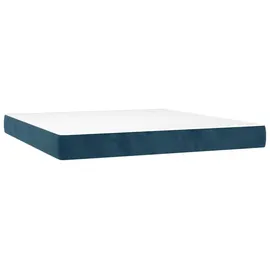 vidaXL Boxspringbett 160 x 200 cm Dunkelblau