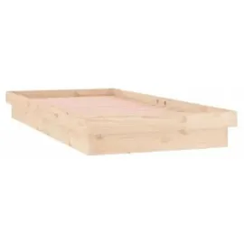 vidaXL Massivholzbett 100 x 200 cm Braun
