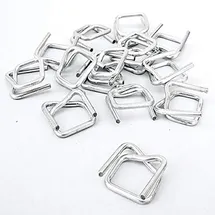 Tecplast 1000 Stück Schnallen für 16 mm Umreifungsband - Qualität PRO BC - Selbstsichernde Schnallen aus verzinktem Stahl