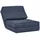 Homcom Schlafsessel Bodensofa Polyester 61 x 58 x 73 cm Blau mit verstellbarer Rückenlehne