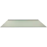 Regale4You Glasregal 80x40 cm /8mm satiniertes Glas Wandprofil LINO8 Alu Silber / 1 Glasablage